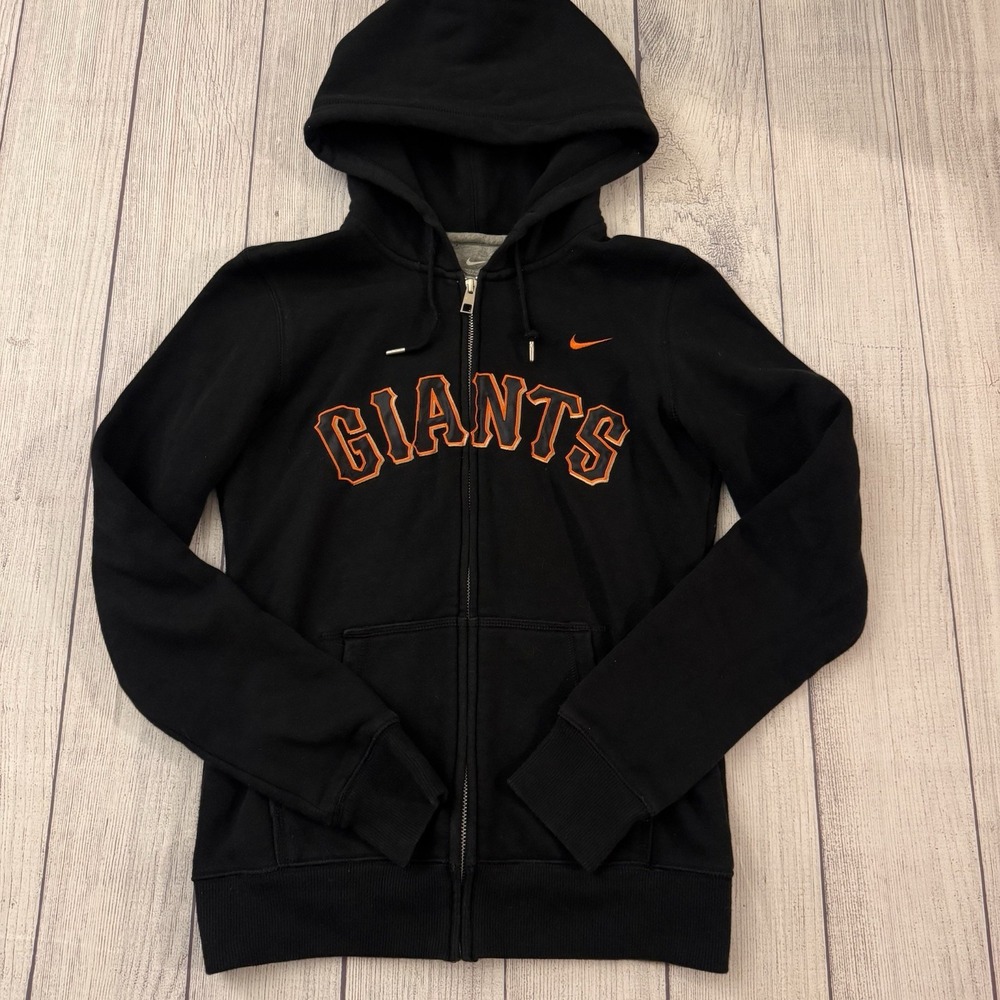 Nike San Francisco Giants Hoodie Small Black Orange Full Zip MLB Sweatshirt
